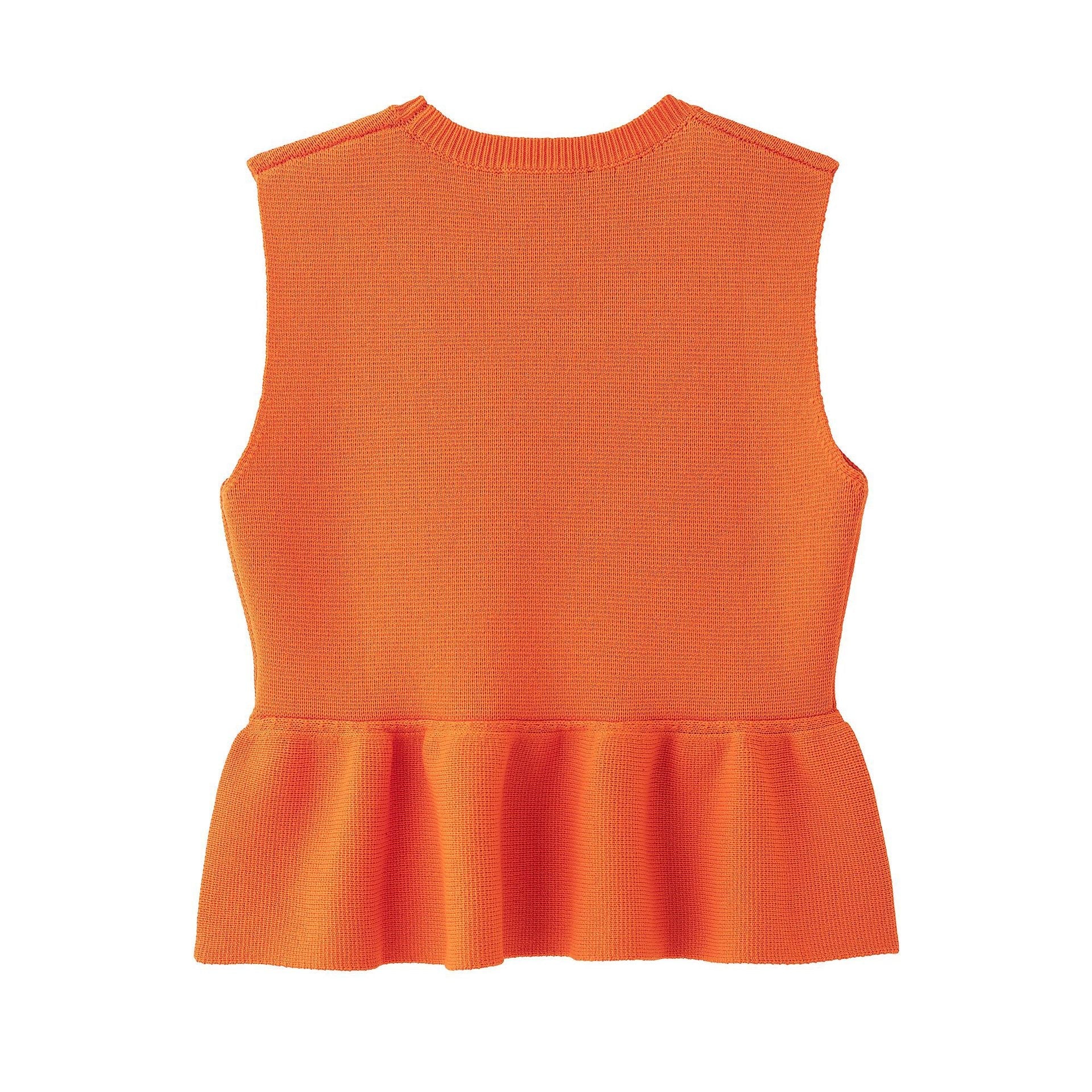 Ärmloser Damen Festtop aus Strukturmaterial mit Ruffle-Hem – Bequem und Vielseitig für Verschiedene Anlässe 2