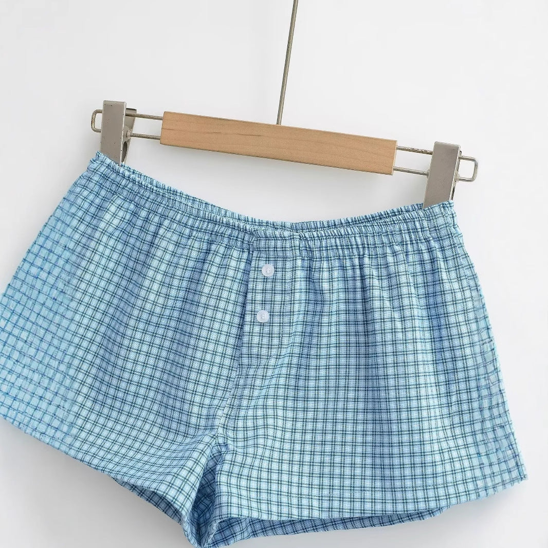 Herrboxershorts i Andningsbar Bomull med Elastiskt Midjeband och Knappstängning – Klassisk Stil för Daglig Användning 3