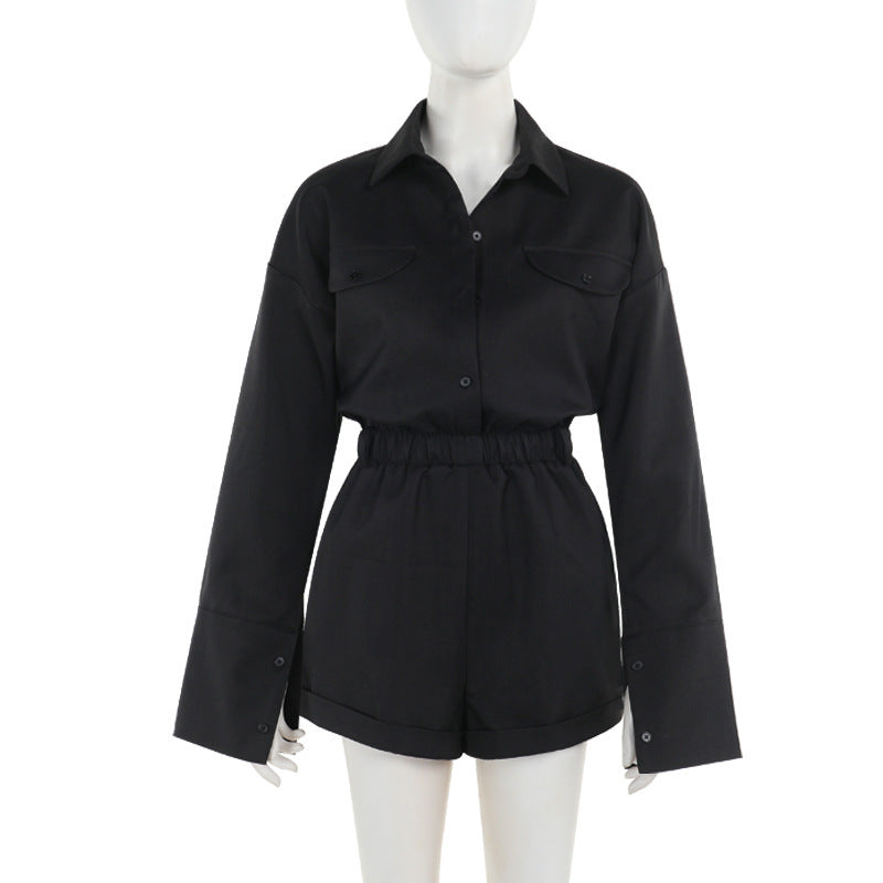 Kvinnors Shortsuit med Stora Ärmar och Avslappnad Passform – Högkvalitativt Material, Flera Storlekar S-XL 7