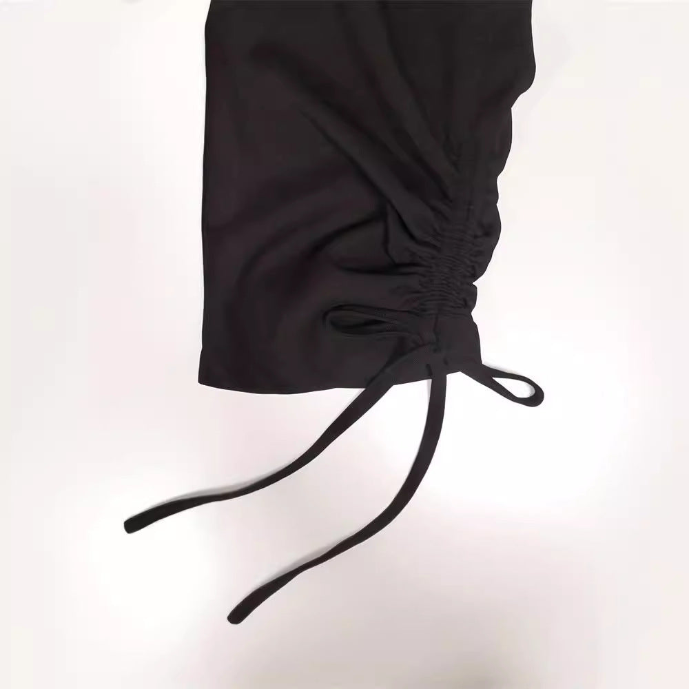 Dam Fritidsbyxor Justerbar Midja Mjukt Andningsbart Material med Sidfickor-5
