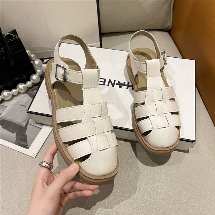 Dam Sandaler Öppen Tå Syntetiskt Läder 8