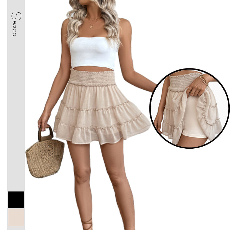 Dam Rufsade Shorts Elastiskt Midjeband Polyester-2