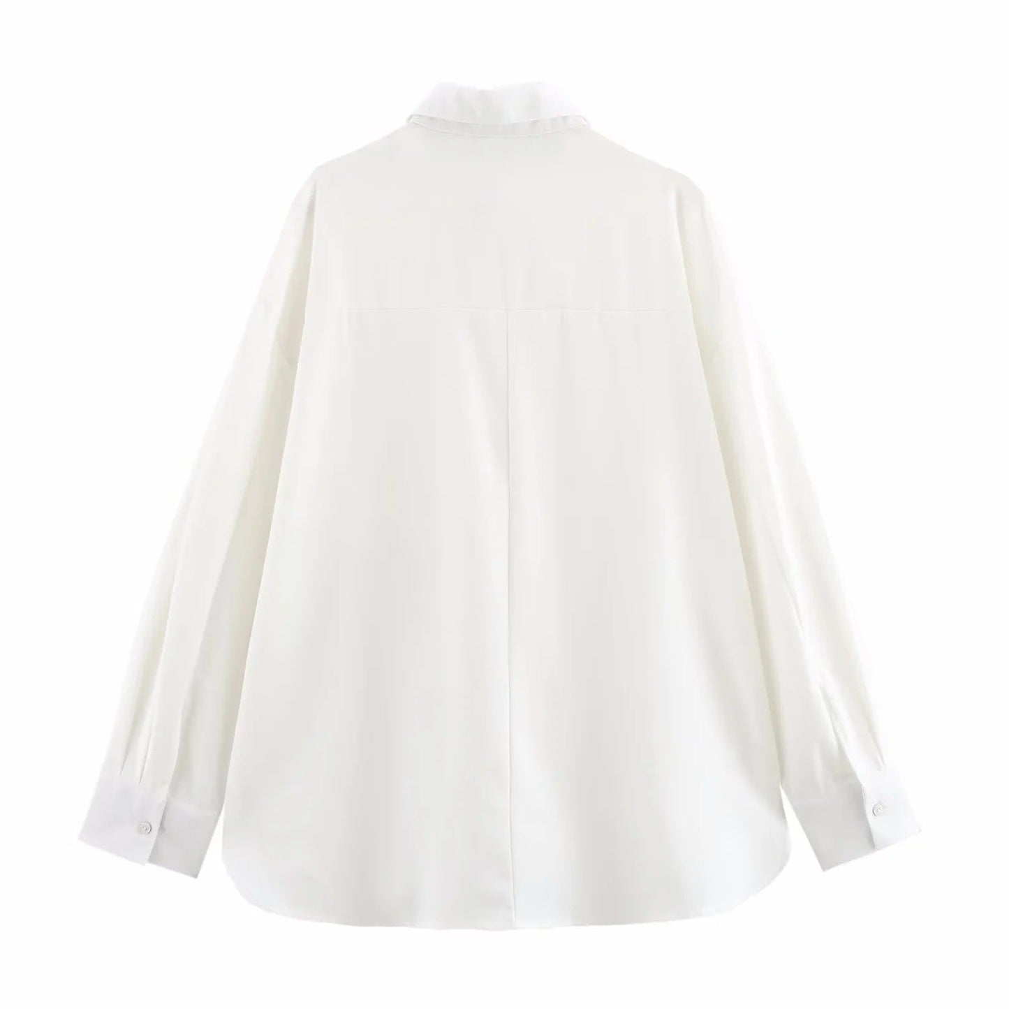 Damer Blus Avslappnad Passform Andningsbart Material-4