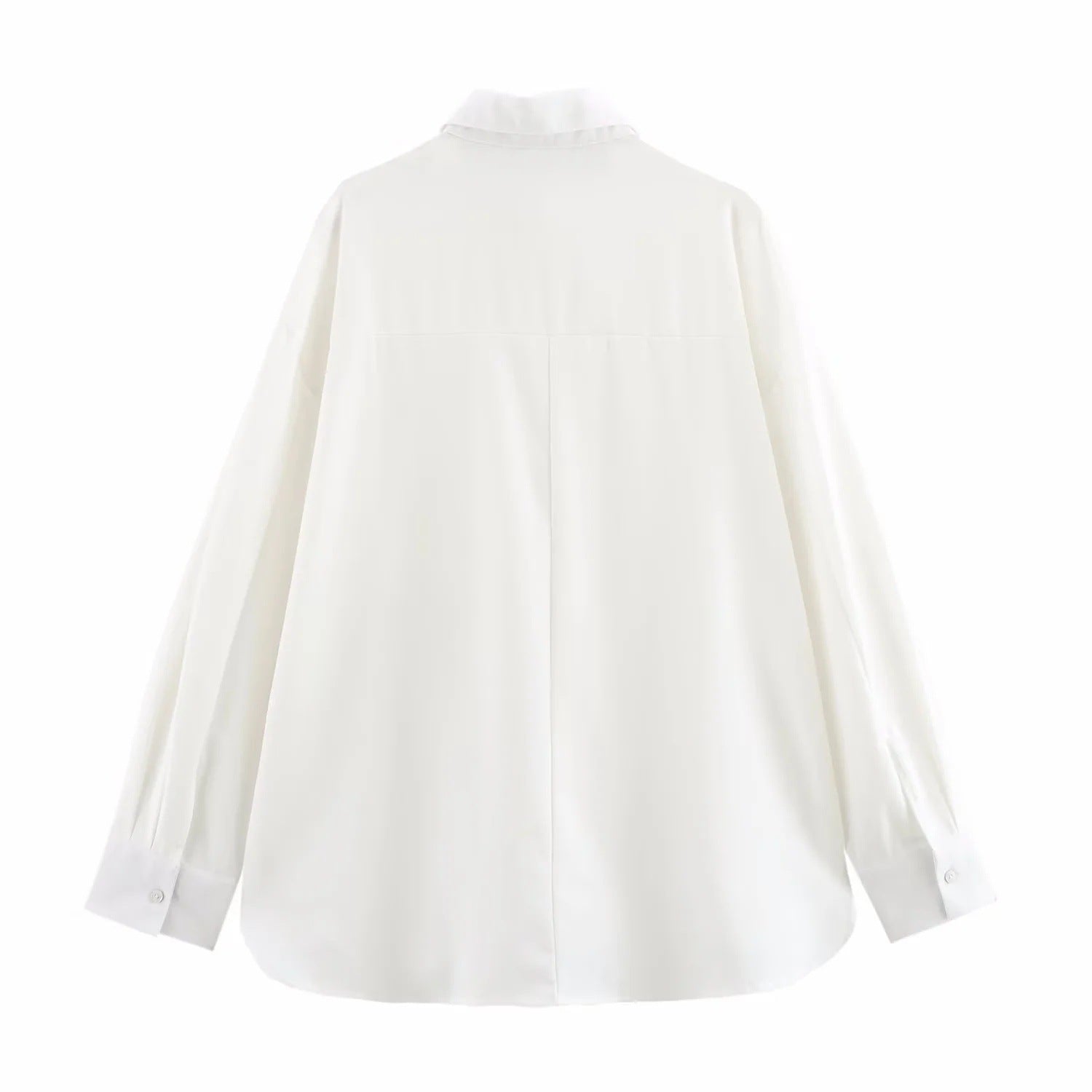 Damer Blus Avslappnad Passform Andningsbart Material-4