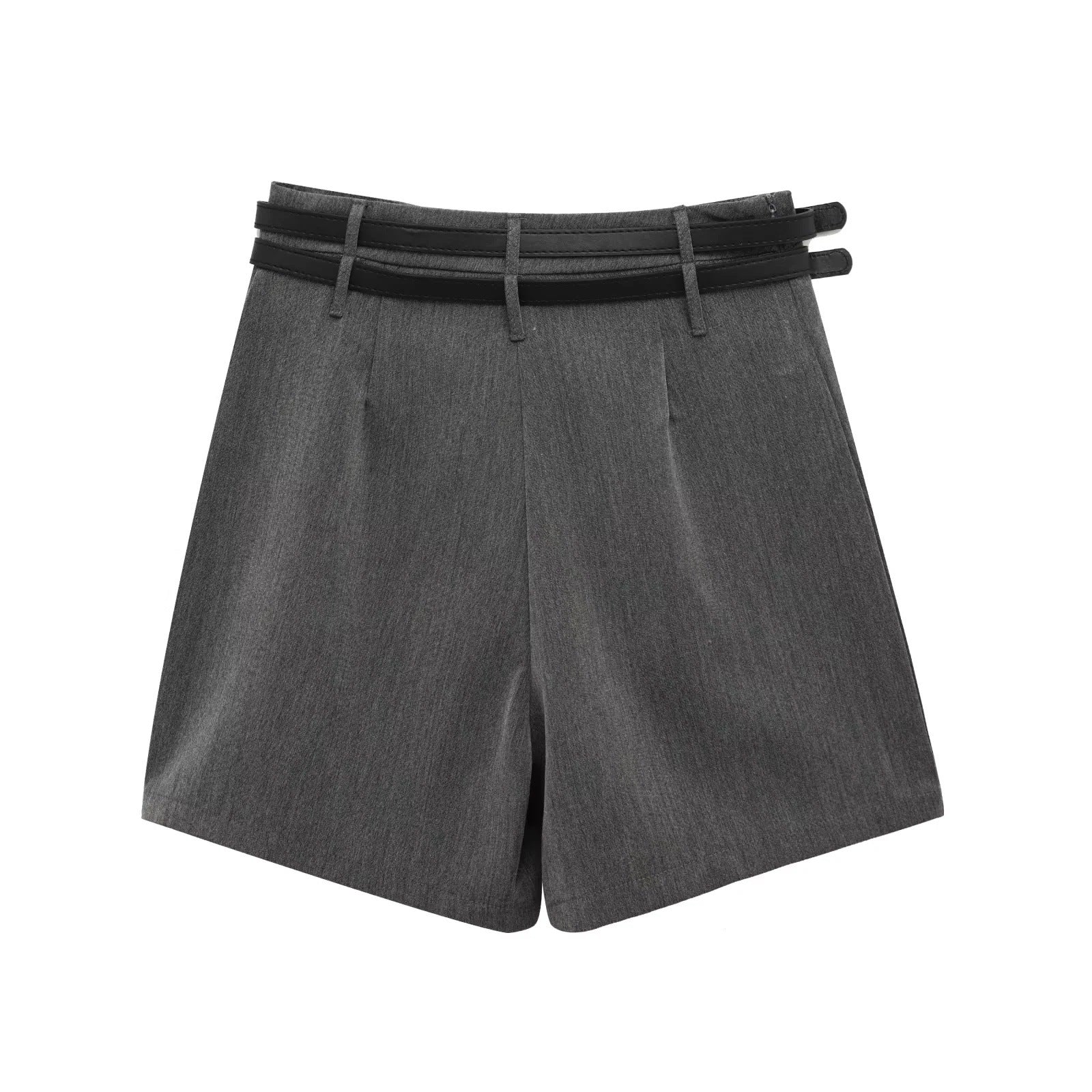 Kvinnors Andningsbara Shorts med Rynkkast och Justerbart Midjebälte – Elastiskt Tyg, Normal Passform, Perfekta för Sommar 2