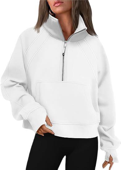 Fleecetröja Dam Kort Ståkrage Slim Fit Polyester-5