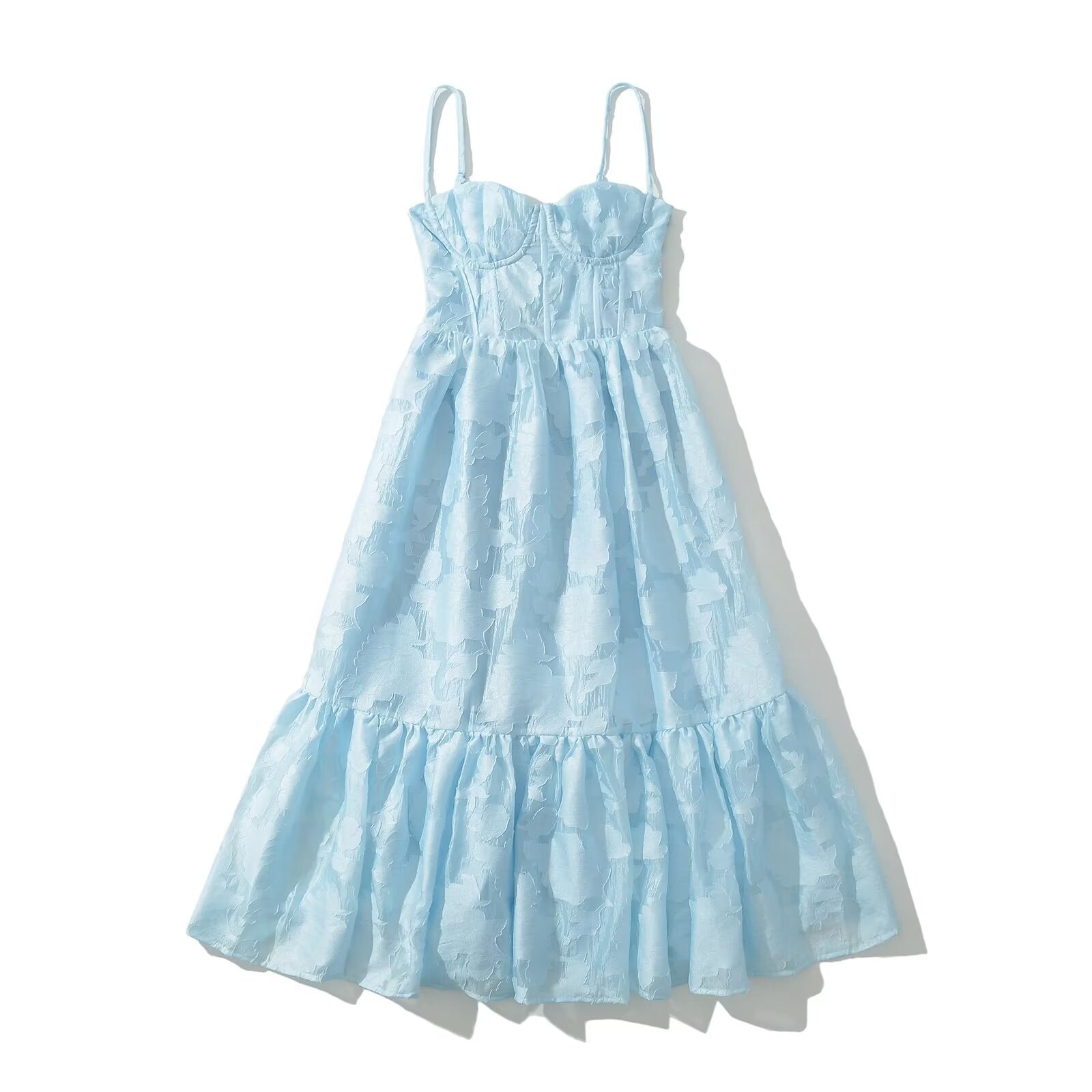 Variant image for Kvinna Midi Klänning Axellös Jacquard-8