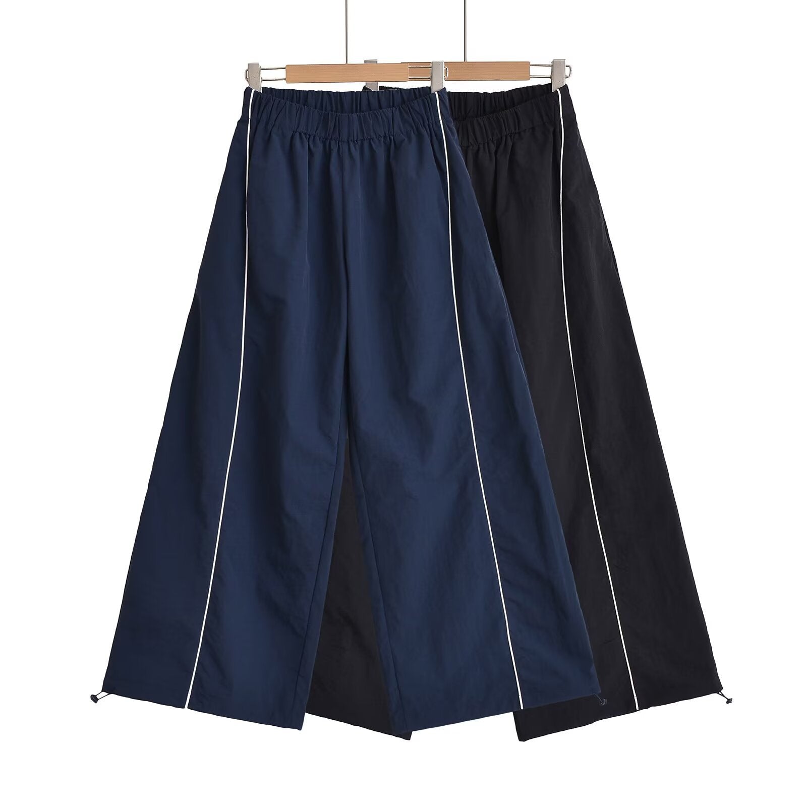 Dam Fritidsbyxor Bred Ben Elastiskt Midjeband Andningsbart Material 2