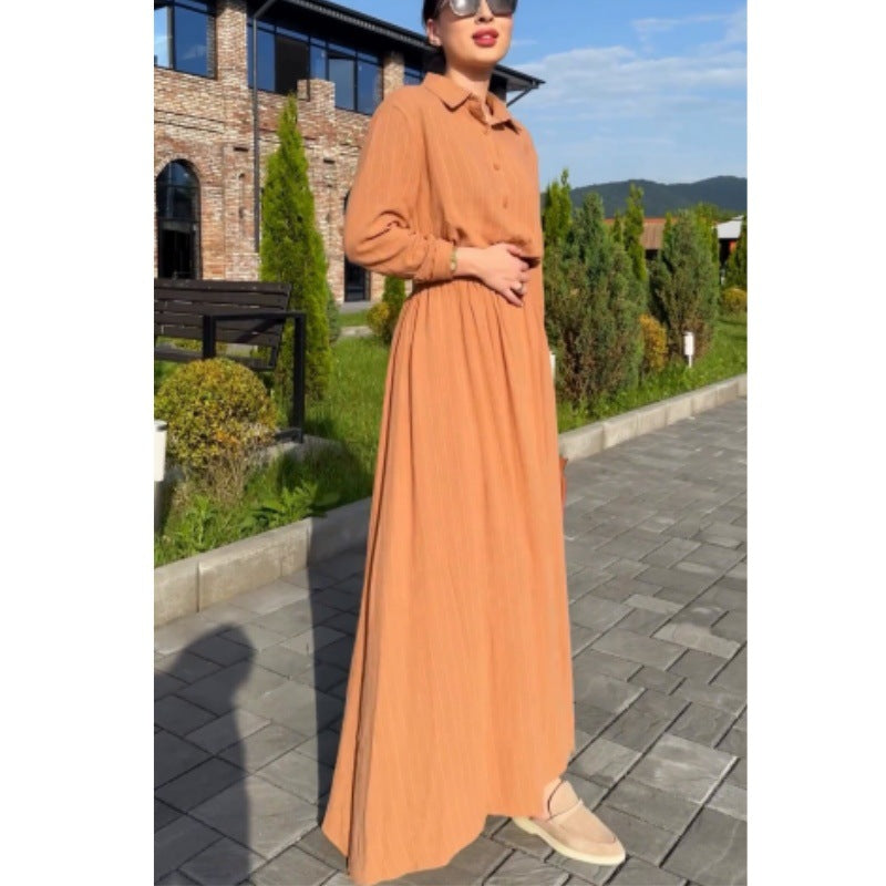 Dam Två Delar Set Elastisk Midirock Polyester för Sommar-4