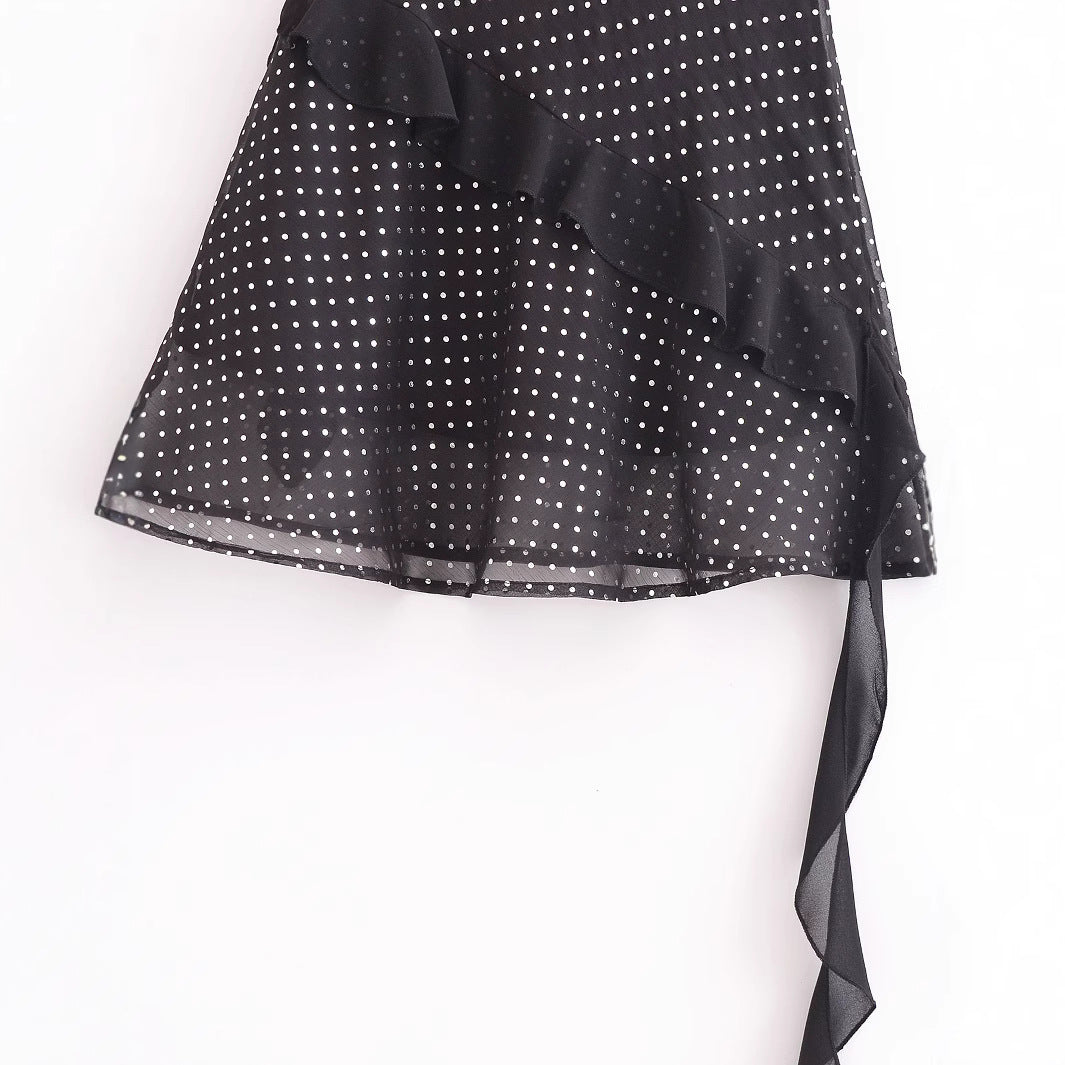 Dam Miniklänning Skjortstil Patchwork Polyester-4