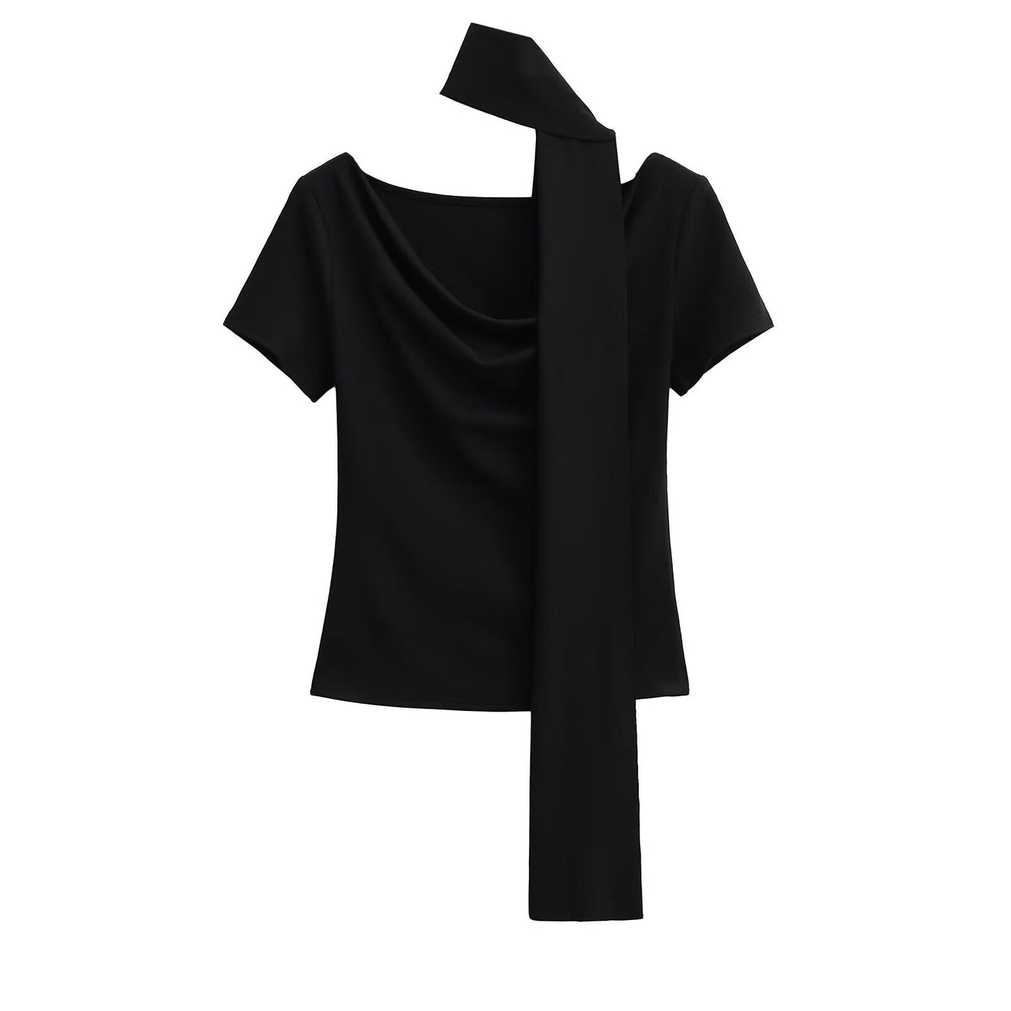 Variant image for Dam Topp Draperad med Halsduk Mjuk Stretchblandning-13