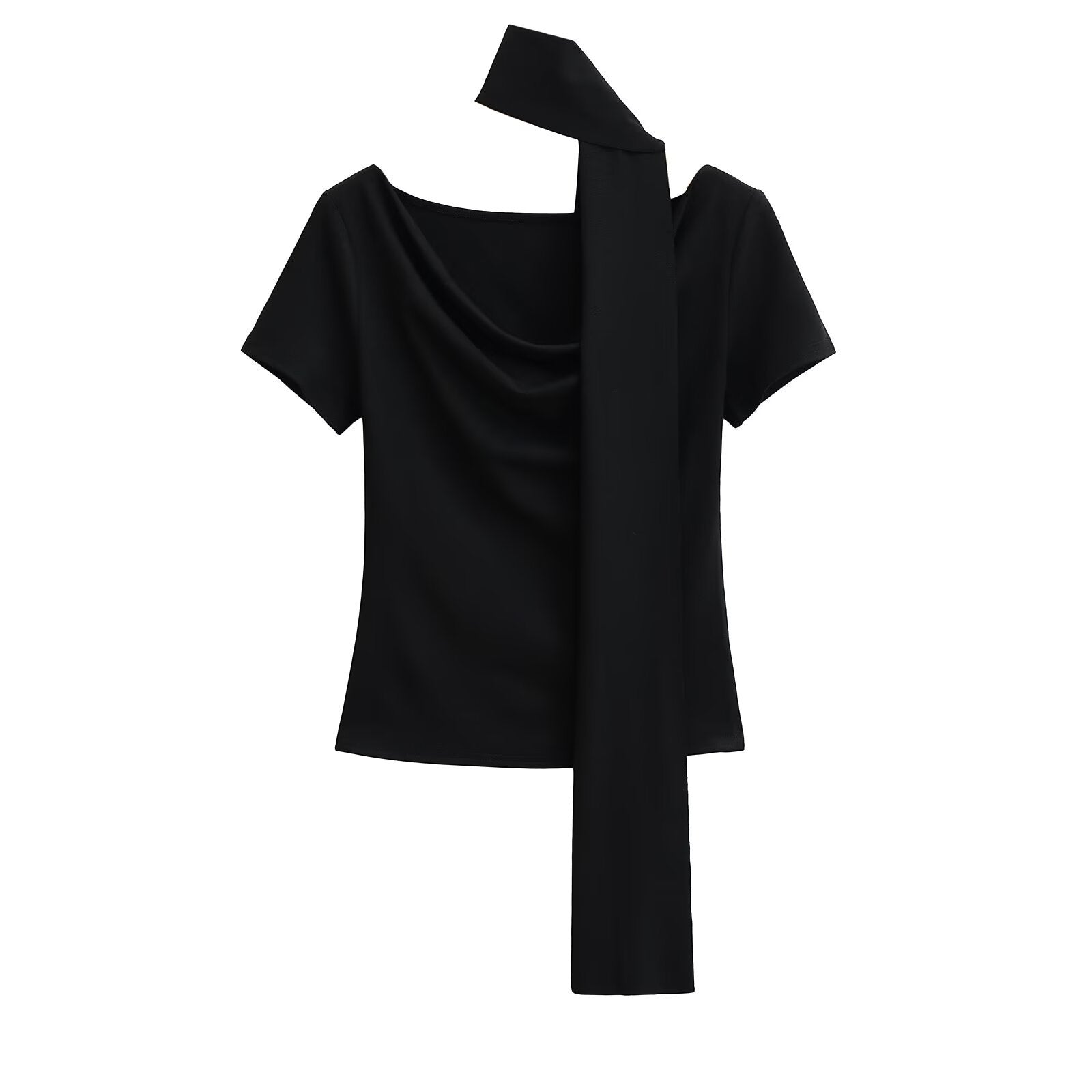 Variant image for Dam Topp Draperad med Halsduk Mjuk Stretchblandning-13