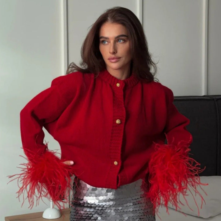 Damkofta med Fransade Ärmar i Mjuk Material – Elegant och Bekväm för Vardags- och Festlook 2