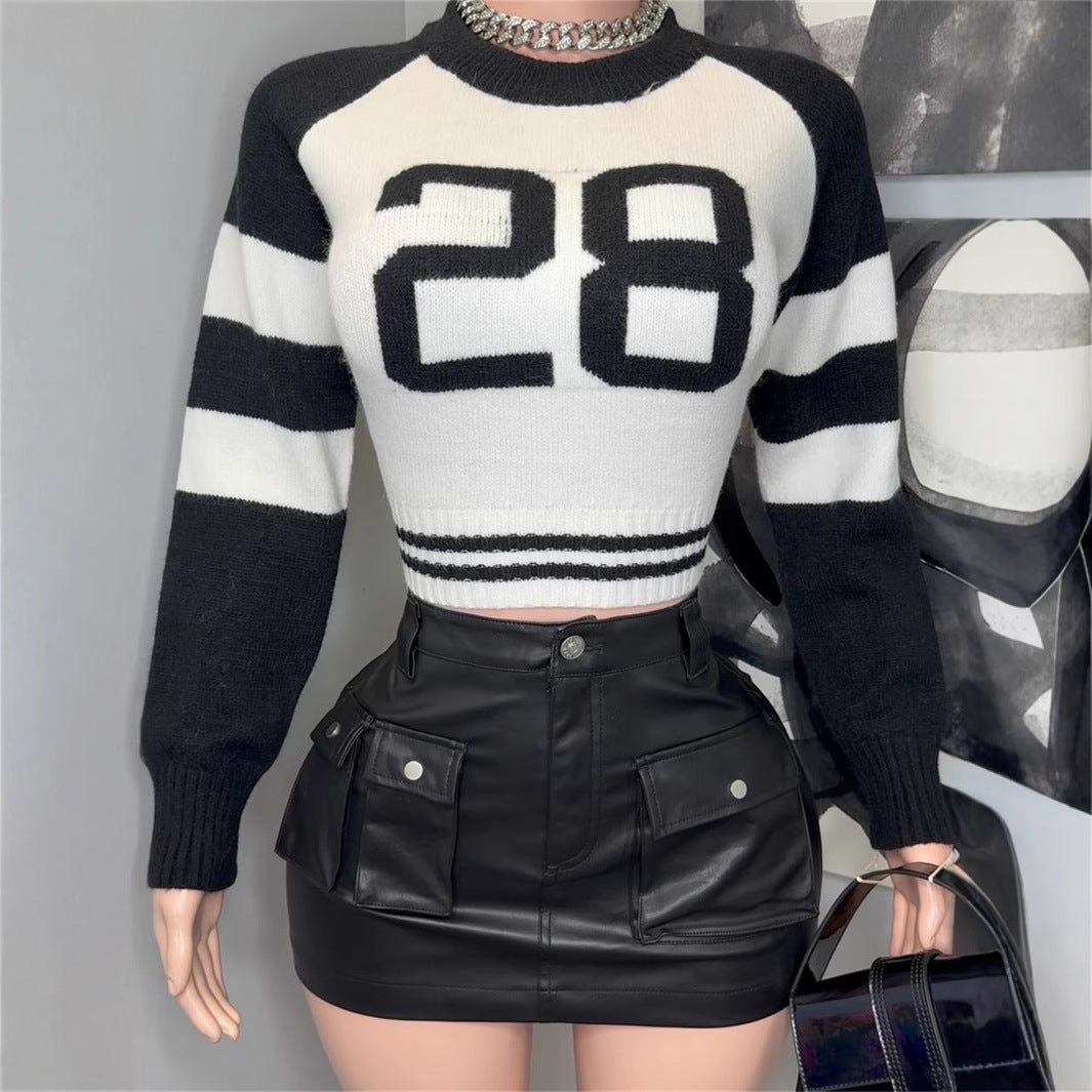 Dam Långärmad T-shirt Rundhalsad Polyester för Vardagsbruk-3