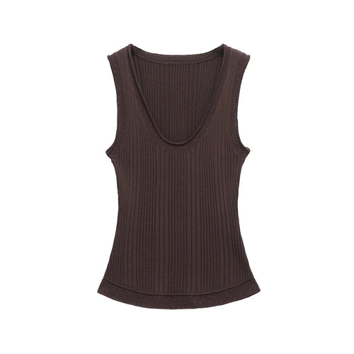 Kvinnors Festtop Djup V-hals Elastisk Ribbad Topp-1