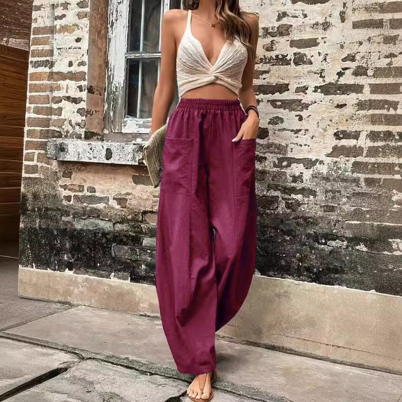 Fritidsbyxor Herr med Fickor i Spandex – Casual Långa Byxor för Avslappnade Dagar 3