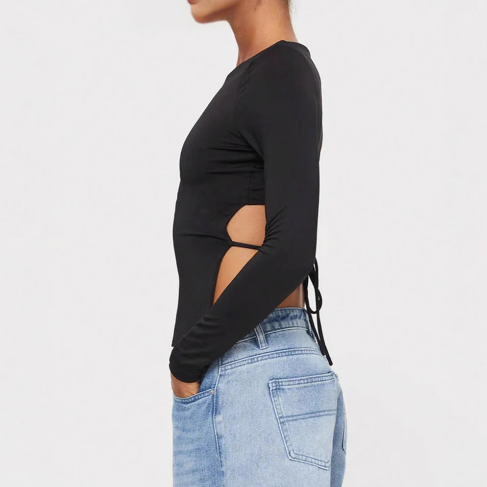 Dam Långärmad T-shirt Slim Fit Polyester-5