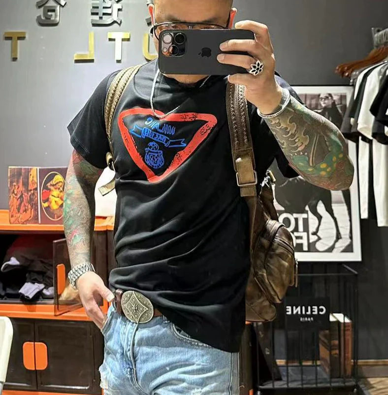 Herr T-Shirt Kvalitets Stretchig Is-Silke och Bomull för Träning och Vardagsbruk 7