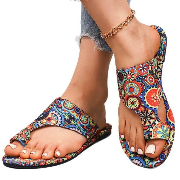 Dam Sandaler Blommigt Mönster Mjuk Innersula Hållbart Material-6