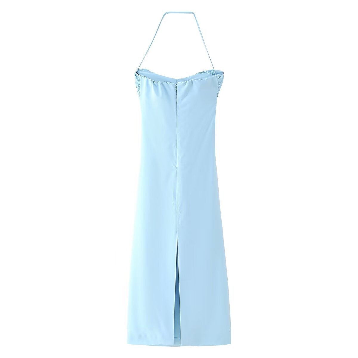 Dam Axelbandslös Klänning Blommig Polyester och Bomull-3