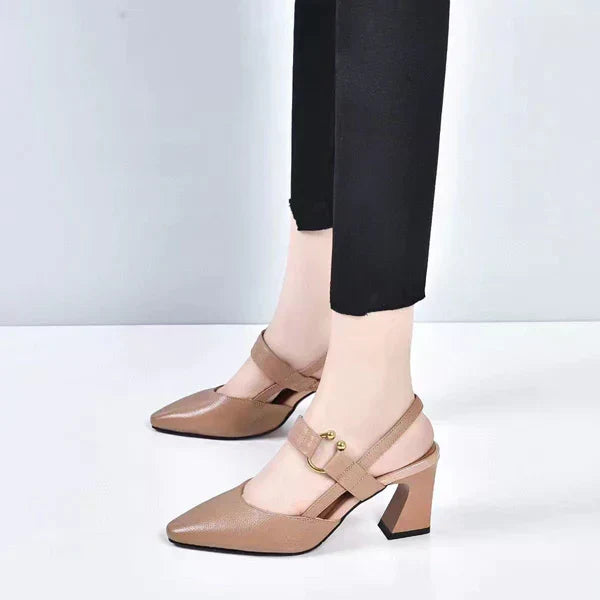 Kvinnor Formella Sandaler Elegant Läder och Syntetiskt Material 4