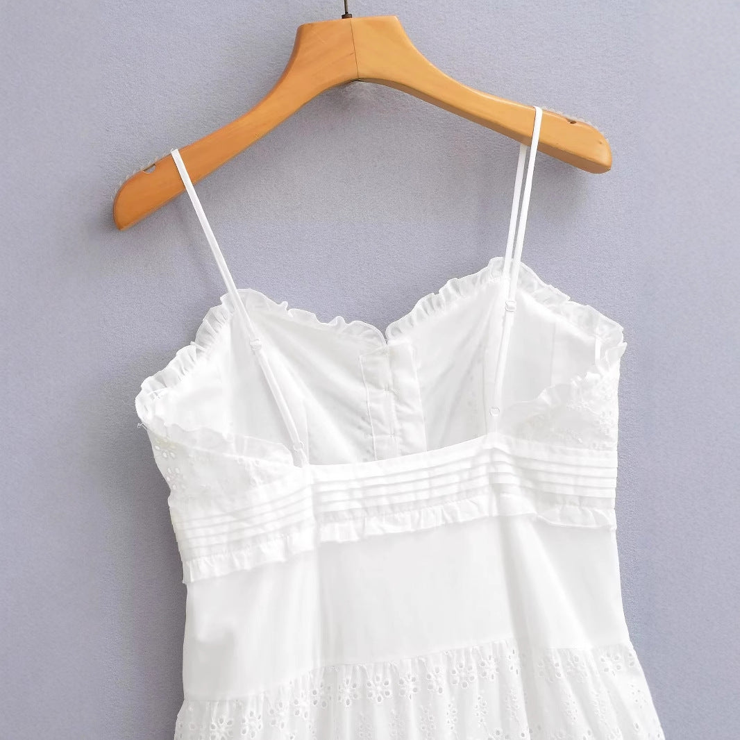 Dam Sommarklänning Med Ruffle Detaljer i Mjuk Bomull 5