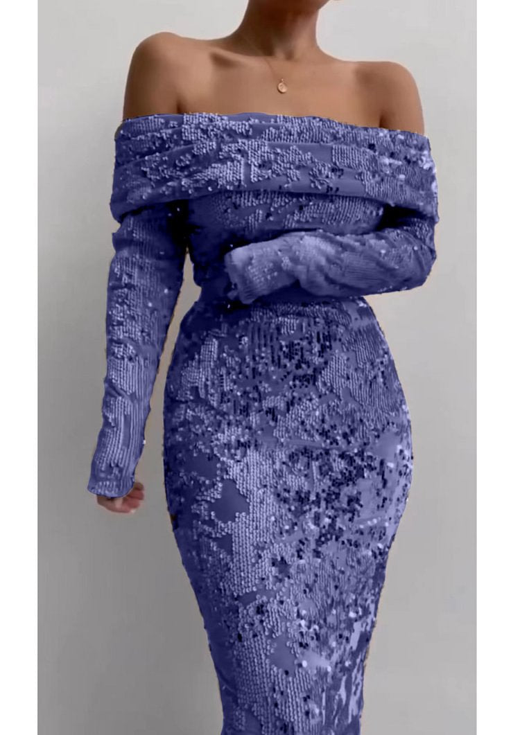 Variant image for Dam Lång Festklänning A-Linje Paljetter Polyester för Bröllop och Fest-16