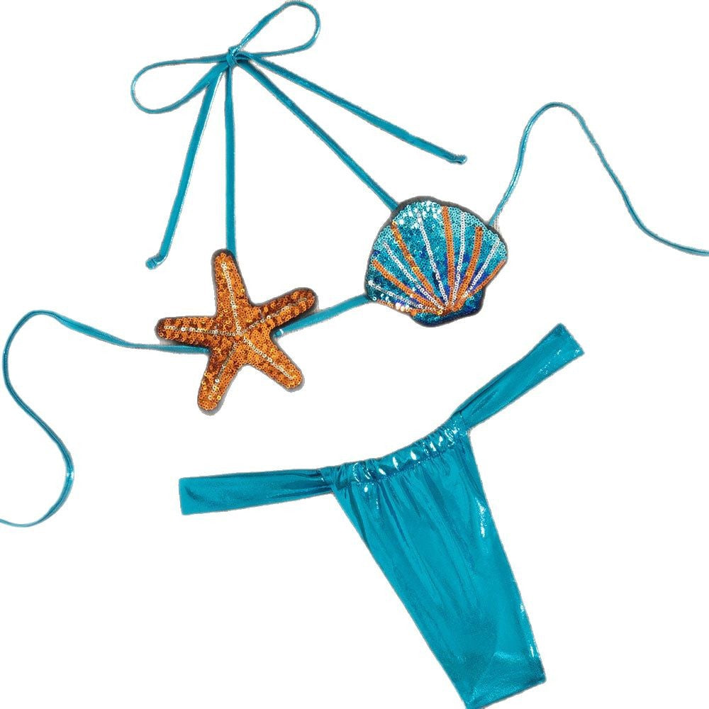 Dambikini Justerbara Bärar Snabbtorkande Material Handgjorda Applikationer-6