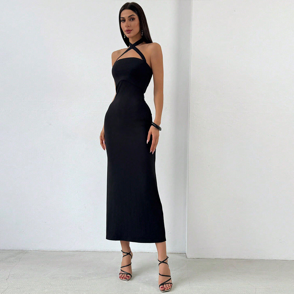 Dam Bodycon Klänning Ärmlös Polyester Perfekt för Fest och Vardag-5