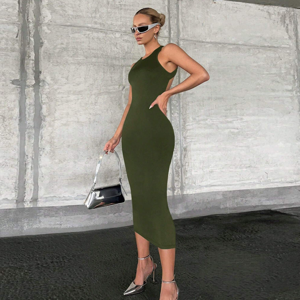 Dam Midi Kjol Patchwork Design 100% Polyester-4