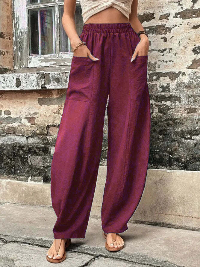 Fritidsbyxor Herr med Fickor i Spandex – Casual Långa Byxor för Avslappnade Dagar 8