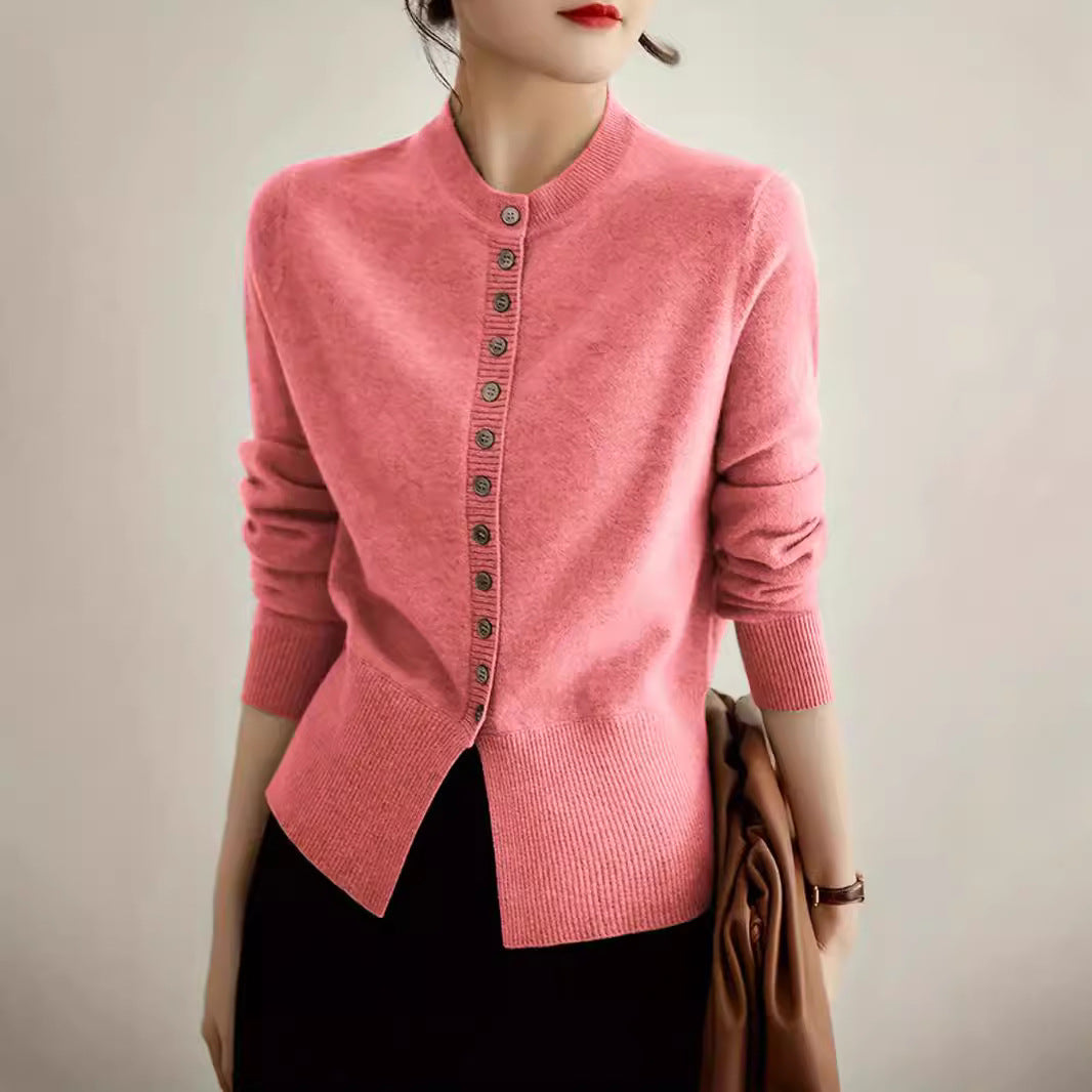 Dam Cardigan Enkel Viscose Normal Passform 95% Viskos-3