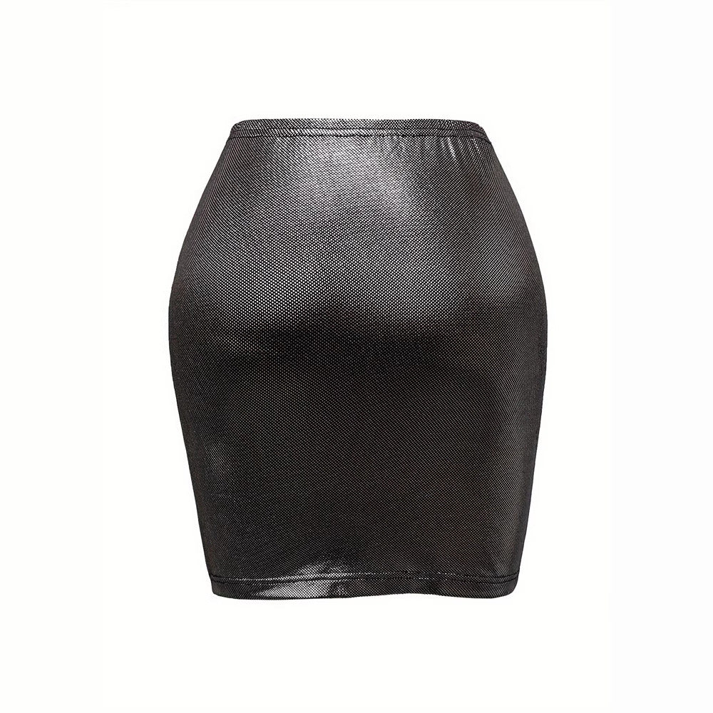 Kjol Dam Roterande Design Satin Elegant Hög Midja 5