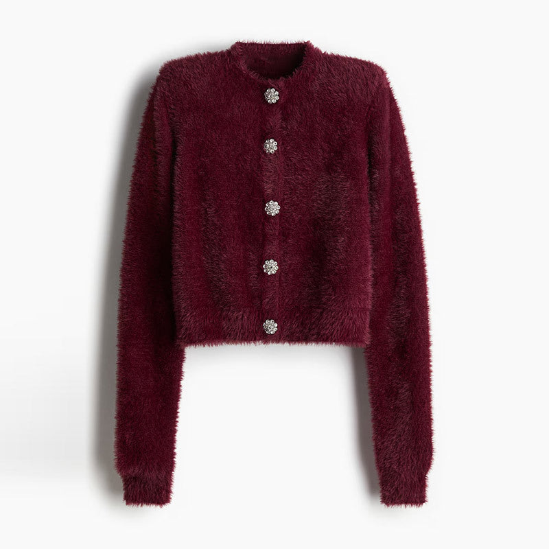 Svart Kofta för Kvinnor – Modern Design i Mjuk Material, Kort Modell med Eleganta Knappar, Perfekt för Vardag och Fest 5