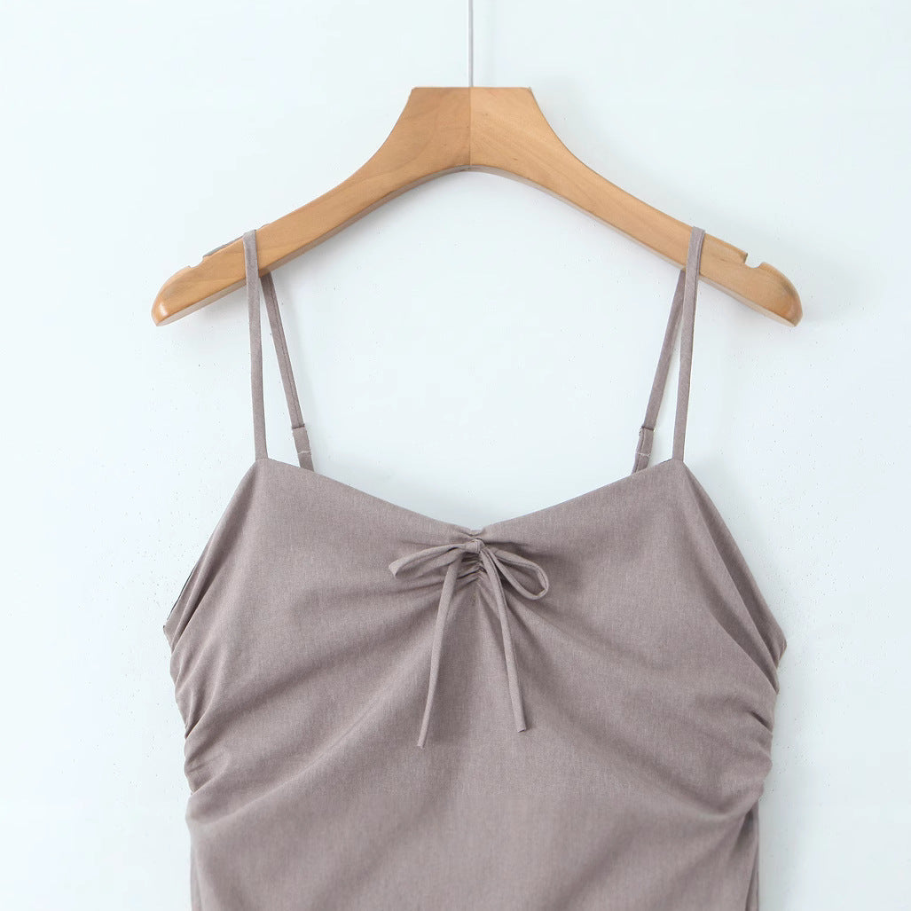 Kort Klänning Dam med Spaghetti Band - Lätt Polyester, Ärmlös Design för Sommarens Festligheter 3