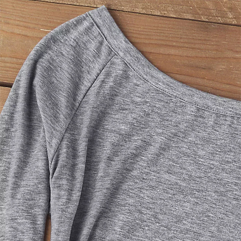 Herr Långärmad T-shirt Enfärgad Polyester Regelbunden Passform-3