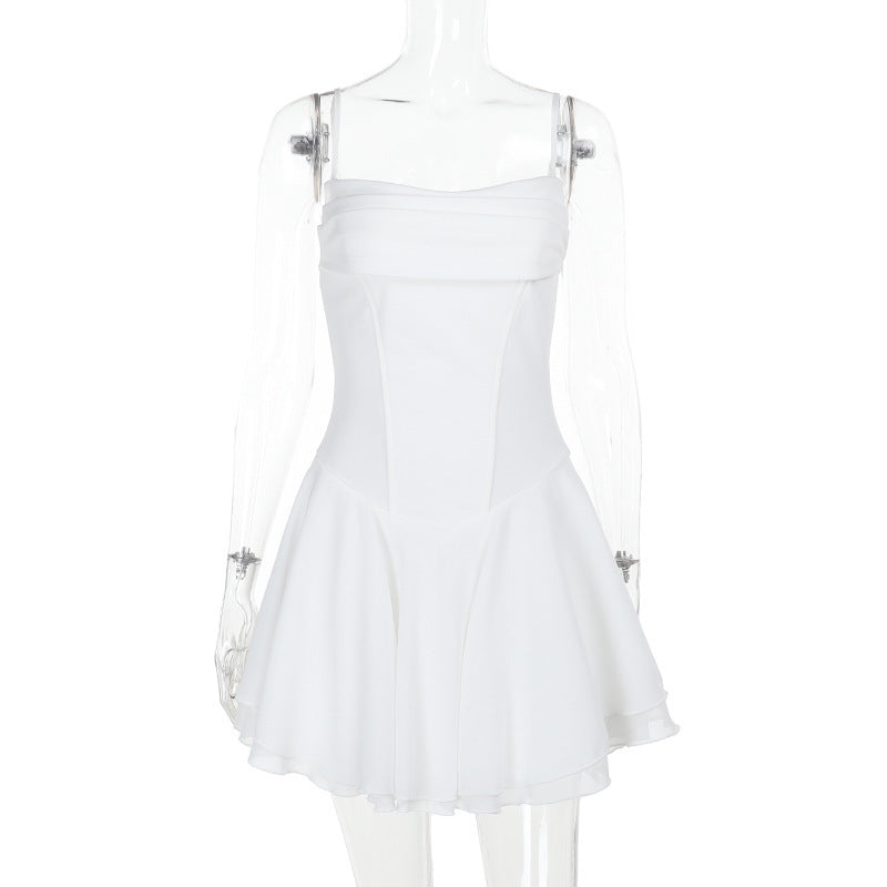 Variant image for Kvinnors Miniklänning Wrap-Top Flödande Tyg-1
