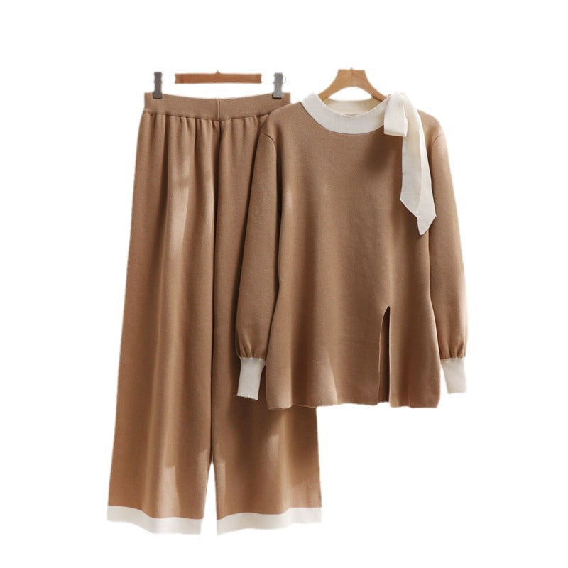 Kvinnors Två-Dels Set Slim-Fit Hög Midja Viskosfiber-5