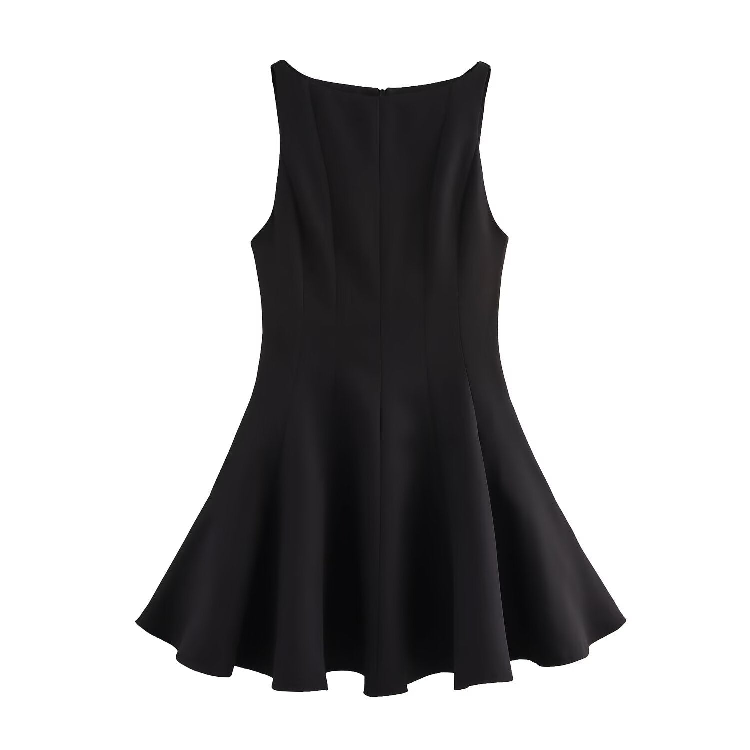 Dam Klänning A-Linjeformad Polyester Rund Hals för Sommarens Festligheter-4