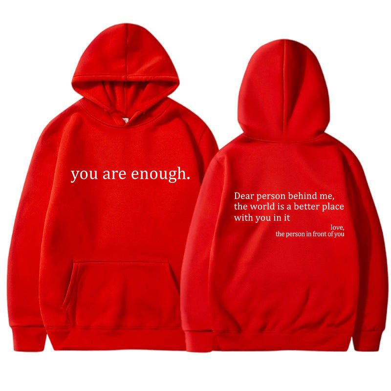 Unisex Hoodie Mjuk Bomull med Inspirerande Budskap 12