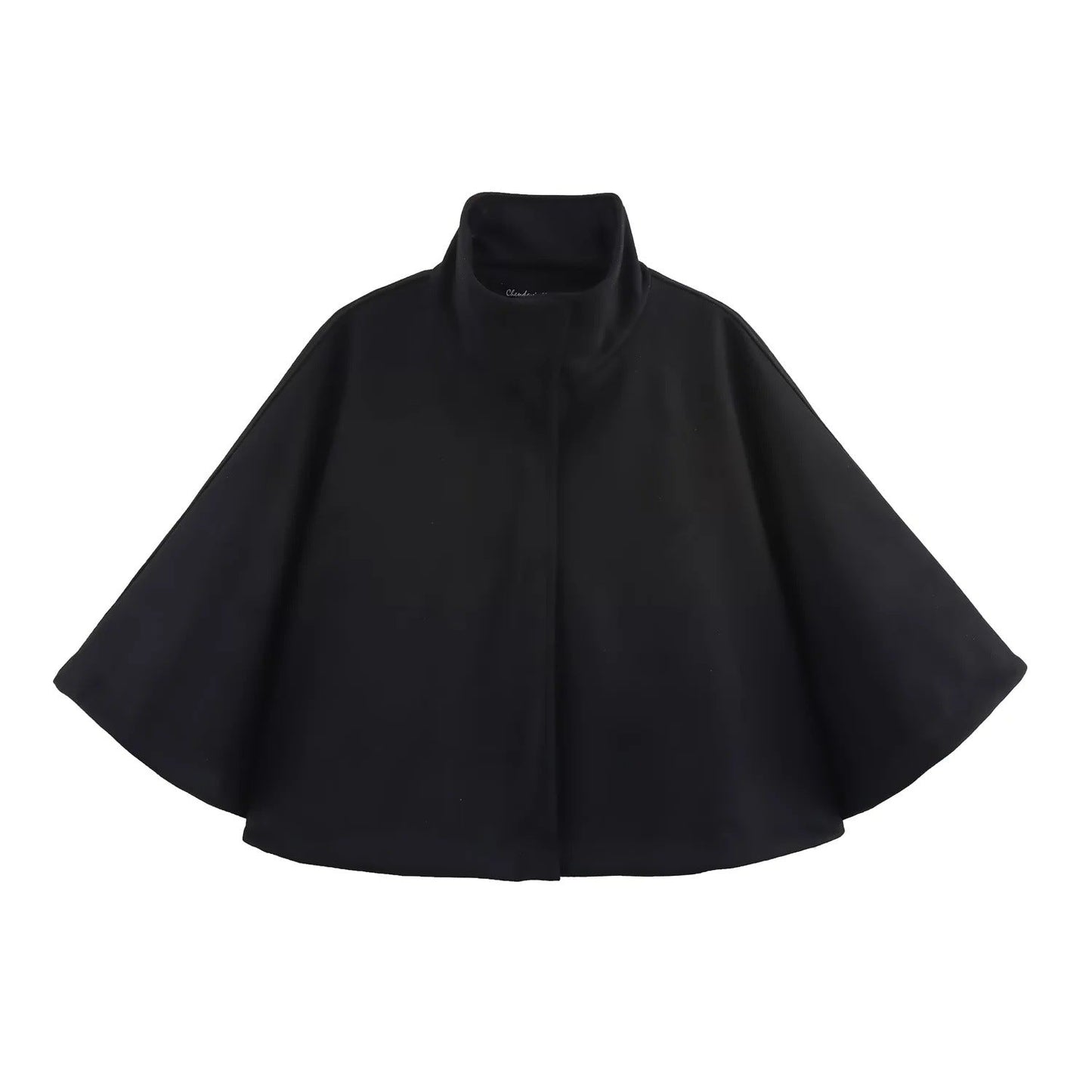 Kvinnors Kappa Öppen Front Mjuk Material Elegant Ståkrage 1