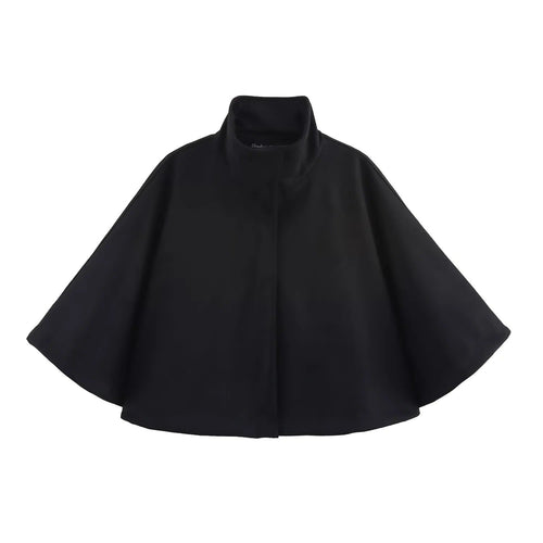 Kvinnors Kappa Öppen Front Mjuk Material Elegant Ståkrage 1