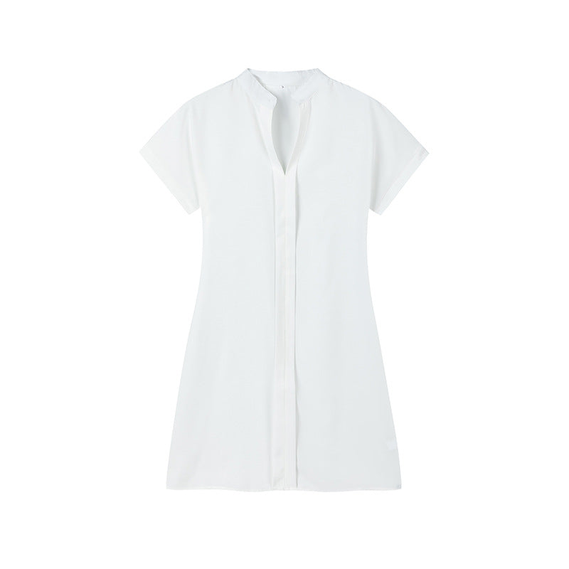 Variant image for Kvinnors Midi Klänning A-Line Polyester Kort Ärmar-5