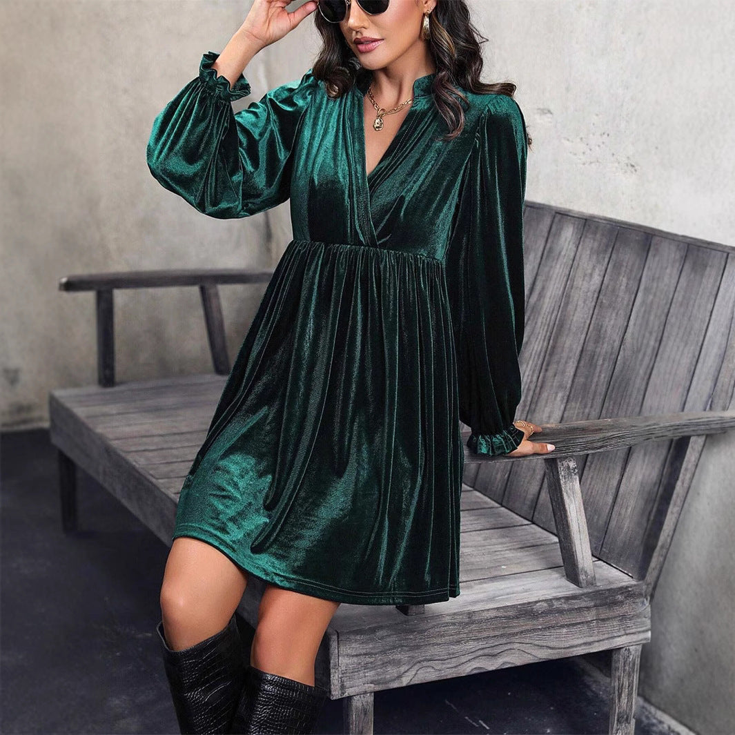 Kvinna Kort A-Linjeformad Kjol Högkvalitativt Tyg-3