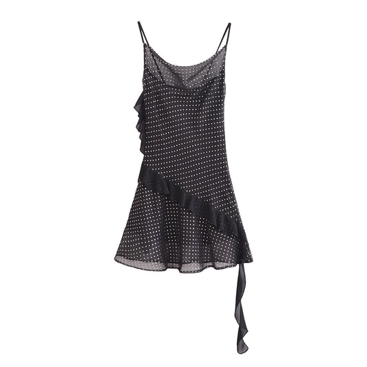 Dam Miniklänning Skjortstil Patchwork Polyester-1