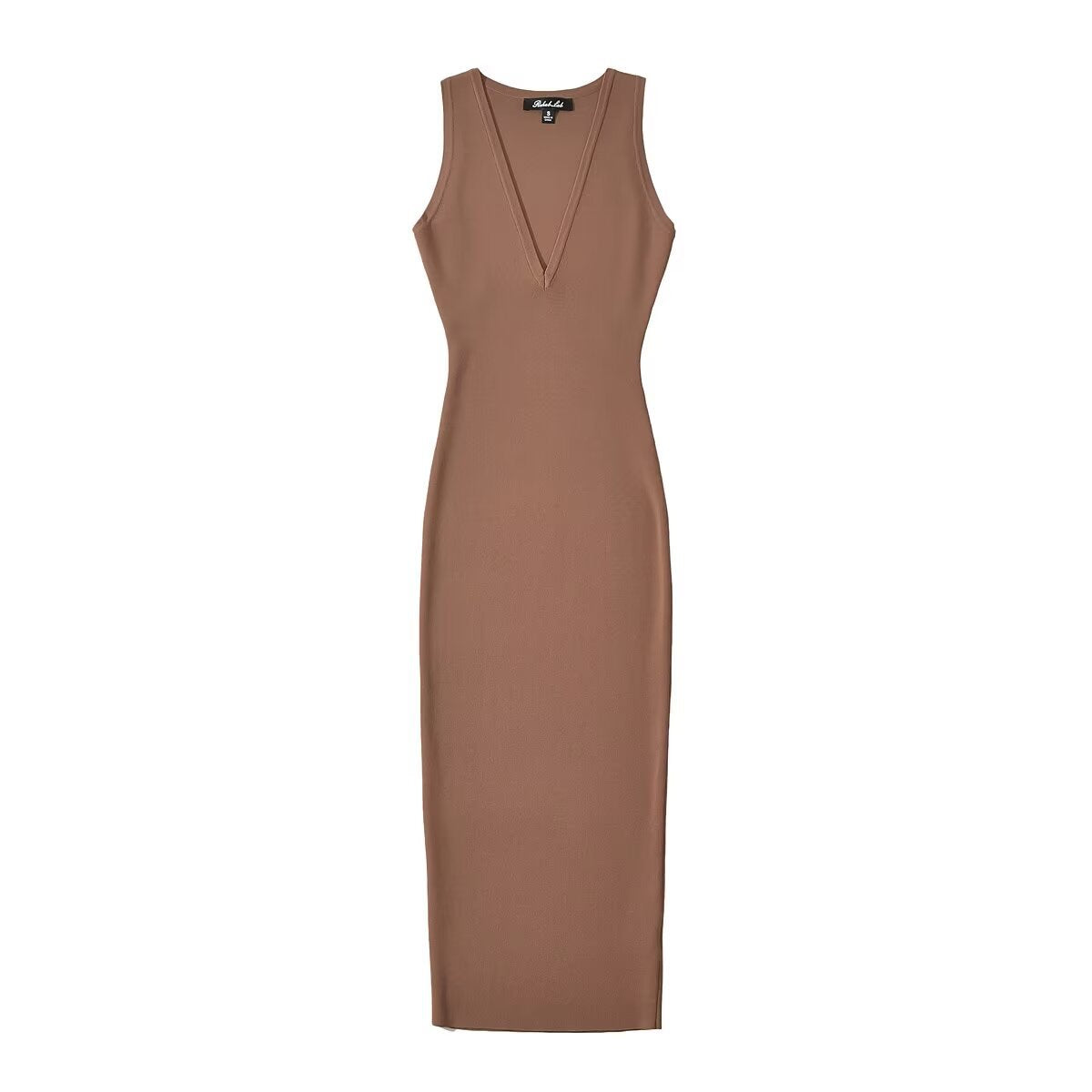 Variant image for Damklänning Slim Fit V-ringning Midilängd Högkvalitativt Tyg-7