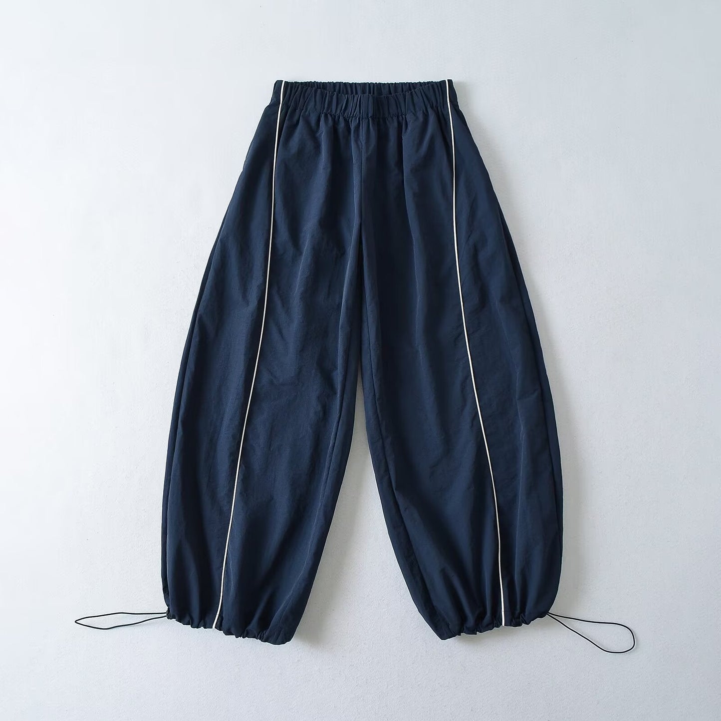 Dam Fritidsbyxor Bred Ben Elastiskt Midjeband Andningsbart Material 5