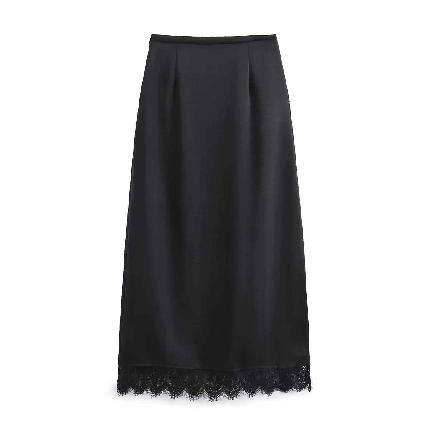 Dam Midi Kjol A-linjeformad Polyester-3