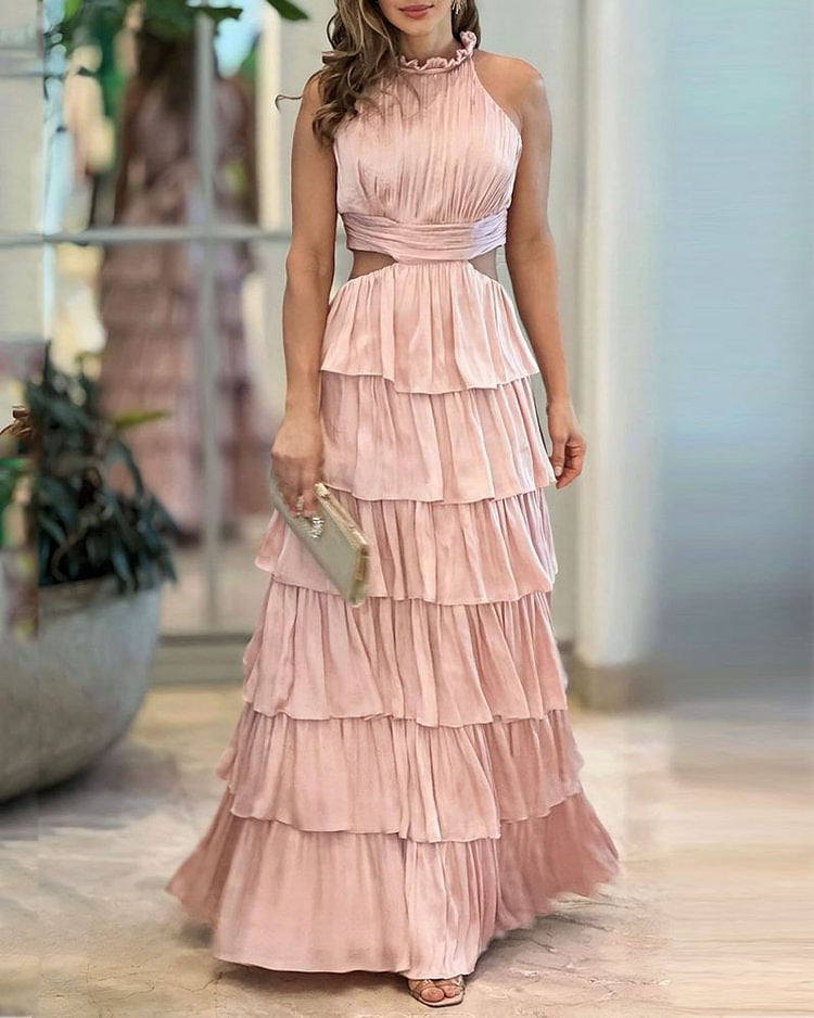 Variant image for Damklänning A-Linje Off-Shoulder Polyester Fina Ruffles-1