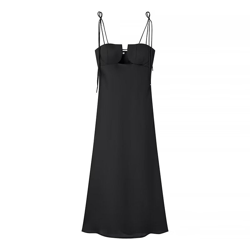 Variant image for Kvinnors Midi Klänning Stropplös Polyester Bodycon-1